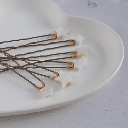 Mother of Pearl Star Hair Pins
