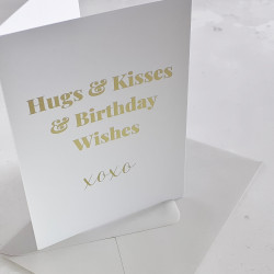 Foiled Card - Birthday Hugs...
