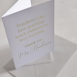 Personalised Teacher Card -...
