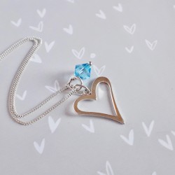 Birthstone Pendant - Heart