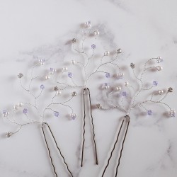 Violet Hair Pins - set of...