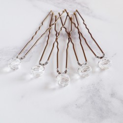 Mary Crystal Hair Pins - 8mm