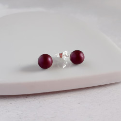 Pearl Studs - Elderberry